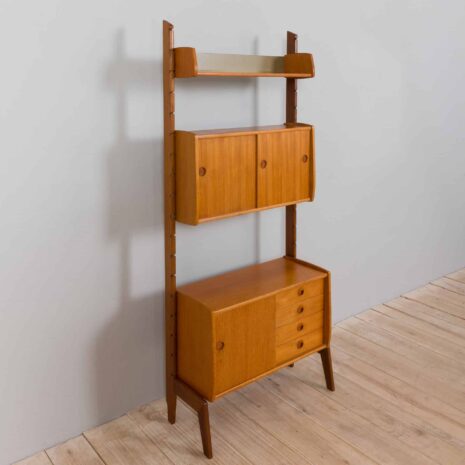 22120 Ergo bookcase in teak Wall unit by John Texmon and Einar Blindheim, Norway 1960s-9 Ergo bookcase in teak Wall unit by John Texmon and Einar Blindheim Norway s