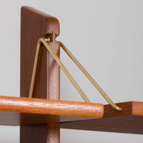 22122 Teak free standing 4 bay Ergo wall unit by John Texmon and Einar Blindheim, Norway 1960s-36 Teak free standing bay Ergo wall unit by John Texmon and Einar Blindheim Norway s