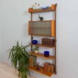 Scandinavian teak Ergo one bay wall unit with glass cabinet Norway s