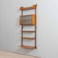 Scandinavian teak Ergo one bay wall unit with glass cabinet Norway s