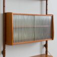 Scandinavian teak Ergo one bay wall unit with glass cabinet Norway s