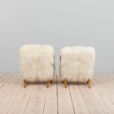 Jindrich Halaba pair of armchairs model in long hair sheepskin