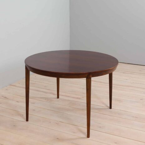22078 Severin Hansen rosewood round extension table for Haslev, Denmark 1960s-11 Severin Hansen rosewood round extension table for Haslev Denmark s