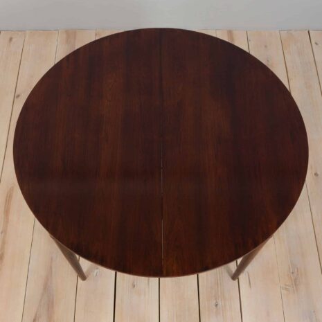 22078 Severin Hansen rosewood round extension table for Haslev, Denmark 1960s-12 Severin Hansen rosewood round extension table for Haslev Denmark s