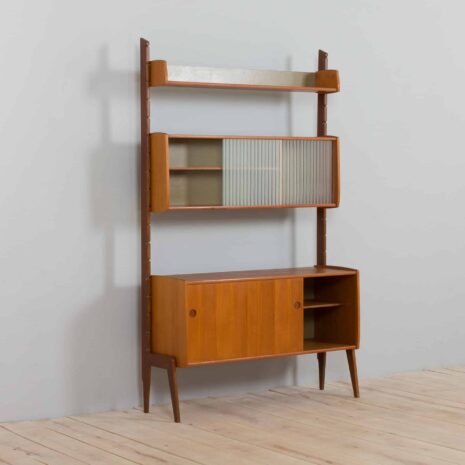 22119 Scandinavian free standing Ergo wall unit with sideboard and glass cabinet , Norway 1960s-9 Scandinavian free standing Ergo wall unit with sideboard and glass cabinet Norway s