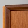 Scandinavian bay teak wall unit with a bar cabinet and brass details kleppen ingolf boben