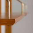 Scandinavian bay teak wall unit with a bar cabinet and brass details kleppen ingolf boben