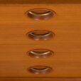 Scandinavian bay teak wall unit with a bar cabinet and brass details kleppen ingolf boben