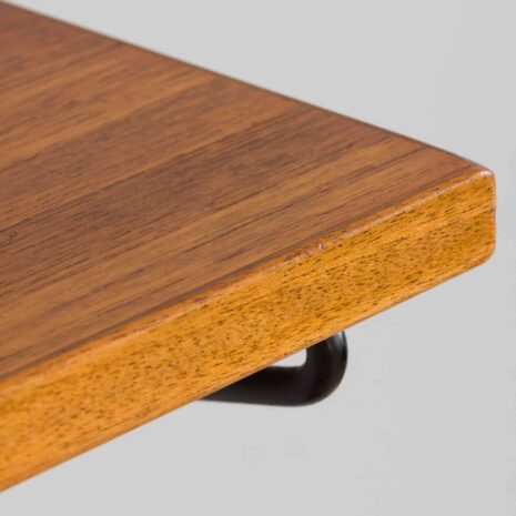 22126 Danish mid century teak wall unit with a console and two shelves, 1960s-14 Danish mid century teak wall unit with a console and two shelves s