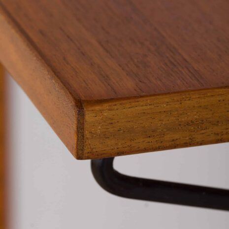 22126 Danish mid century teak wall unit with a console and two shelves, 1960s-15 Danish mid century teak wall unit with a console and two shelves s