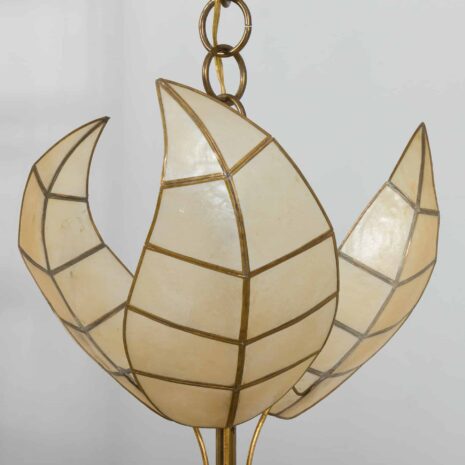 22147 Italian floral chandelier with leaf shaped shades-3 Italian floral chandelier with leaf shaped shades