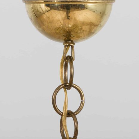 22147 Italian floral chandelier with leaf shaped shades-4 Italian floral chandelier with leaf shaped shades