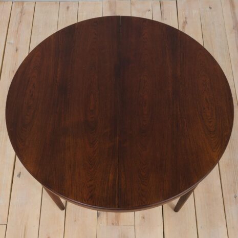 22151 Danish extension rosewood dining table with 2 leaves, 1960-14 Danish extension rosewood dining table with leaves