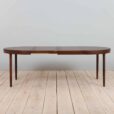 Danish extension rosewood dining table with leaves