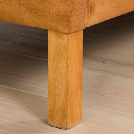 22187Mogens Hansen mid century cognac aniline buffalo lather sofa, Denmark 1970s Mogens Hansen mid century cognac aniline buffalo lather sofa Denmark s