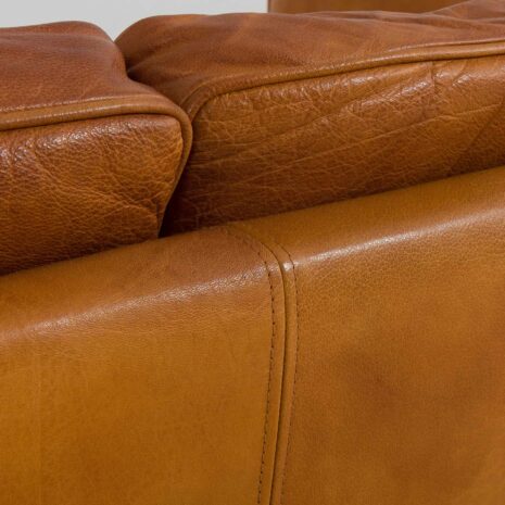 22187Mogens Hansen mid century cognac aniline buffalo lather sofa, Denmark 1970s(14) Mogens Hansen mid century cognac aniline buffalo lather sofa Denmark s