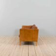 Mogens Hansen mid century cognac aniline buffalo lather sofa Denmark s