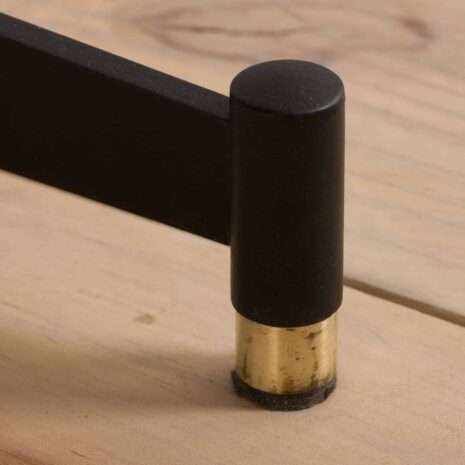 21357 Włoskie wolnostojące biurko vintage z drewna tekowego z czarnymi metalowymi wspornikami, lata 1960-16 Italian vintage free standing teak desk with black metal supports s