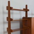 italian freestanding teak wall unit with a wardrobe by AV Arredamenti Contemporanei