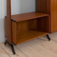 italian freestanding teak wall unit with a wardrobe by AV Arredamenti Contemporanei