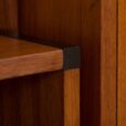 italian freestanding teak wall unit with a wardrobe by AV Arredamenti Contemporanei