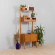 Scandinavian mid century Rival one bay wall unit with drawers cabinet in teak by Kjael Riis for Brodrene Jatog Mobelfabrikk UWAGA NIE MA U U DO SESJI POZYCZONE Z