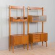 Scandinavian mid century Rival one bay wall unit with drawers cabinet in teak by Kjael Riis for Brodrene Jatog Mobelfabrikk UWAGA NIE MA U U DO SESJI POZYCZONE Z