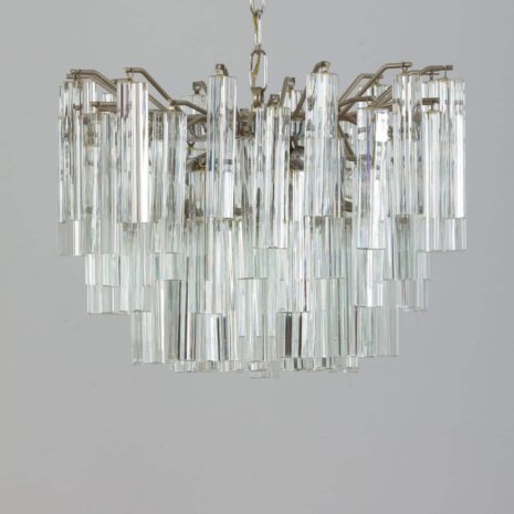 22150 Venini Triedri Italian chandelier with 85 shades-2 Venini Triedri Italian chandelier with shades