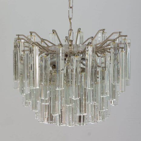 22150 Venini Triedri Italian chandelier with 85 shades-4 Venini Triedri Italian chandelier with shades