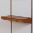 Kai Kristiansen home office teak wall unit with a desk and  modular shelves FM Mobler Denmark s