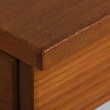 22159 Kai Kristiansen home office teak wall unit with a desk and 4 modular shelves, FM Mobler, Denmark 1960s-12 Kai Kristiansen home office teak wall unit with a desk and modular shelves FM Mobler Denmark s