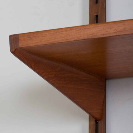 22159 Kai Kristiansen home office teak wall unit with a desk and 4 modular shelves, FM Mobler, Denmark 1960s-13 Kai Kristiansen home office teak wall unit with a desk and modular shelves FM Mobler Denmark s