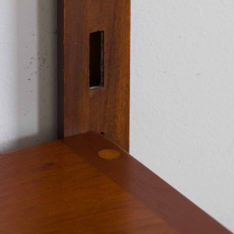 22159 Kai Kristiansen home office teak wall unit with a desk and 4 modular shelves, FM Mobler, Denmark 1960s-15 Kai Kristiansen home office teak wall unit with a desk and modular shelves FM Mobler Denmark s