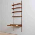 Kai Kristiansen home office teak wall unit with a desk and  modular shelves FM Mobler Denmark s