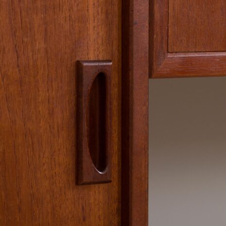 22164 Teak wall unit with 4 cabinets and modular shelving system by Sorensen Cadovius, Denmark 1960s-16 Teak wall unit with cabinets and modular shelving system by Sorensen Cadovius Denmark s