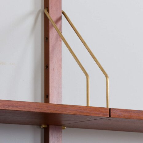 22164 Teak wall unit with 4 cabinets and modular shelving system by Sorensen Cadovius, Denmark 1960s-25 Teak wall unit with cabinets and modular shelving system by Sorensen Cadovius Denmark s