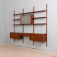 Teak wall unit with cabinets and modular shelving system by Sorensen Cadovius Denmark s