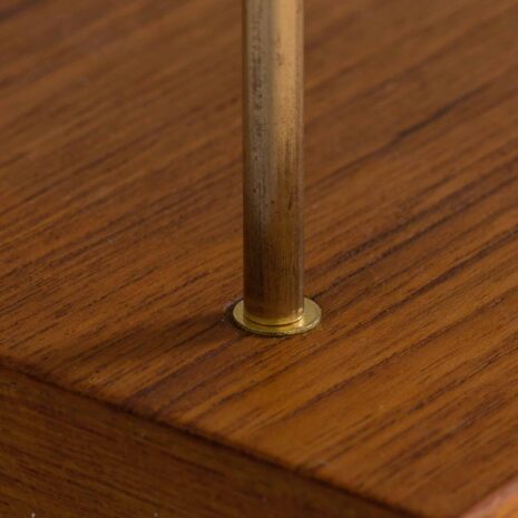 22167 Danish mid century entry wall unit with small console and 2 shelves.-11 Danish mid century entry wall unit with small console and shelves