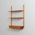 Danish mid century entry wall unit with small console and  shelves