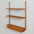 Danish mid century entry wall unit with small console and  shelves