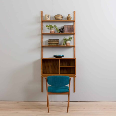 22179 One-bay teak wall unit Cadovius, Sorensen, Denmark, 1960s One bay teak wall unit Cadovius Sorensen Denmark s