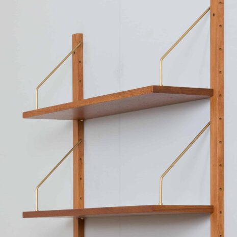 22179 One-bay teak wall unit Cadovius, Sorensen, Denmark, 1960s(10) One bay teak wall unit Cadovius Sorensen Denmark s