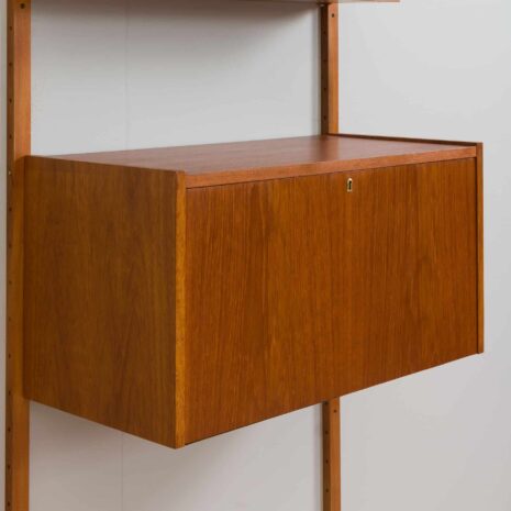 22179 One-bay teak wall unit Cadovius, Sorensen, Denmark, 1960s(6) One bay teak wall unit Cadovius Sorensen Denmark s