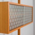 Scandinavian mid century Rival one bay teak wall unit with glass cabinet by Kjael Riis for Brodrene Jatog Mobelfabrikk