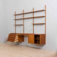 Danish Mid Century home office teak wall unit with a desk Cadovius style Preben Sorensen s