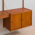 Danish Mid Century home office teak wall unit with a desk Cadovius style Preben Sorensen s