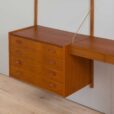 Danish Mid Century home office teak wall unit with a desk Cadovius style Preben Sorensen s