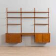 Danish Mid Century home office teak wall unit with a desk Cadovius style Preben Sorensen s