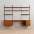 Danish Mid Century home office teak wall unit with a desk Cadovius style Preben Sorensen s