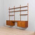 Danish Mid Century home office teak wall unit with a desk Cadovius style Preben Sorensen s